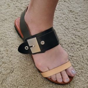 Acne Studios Leather Buckle Flats